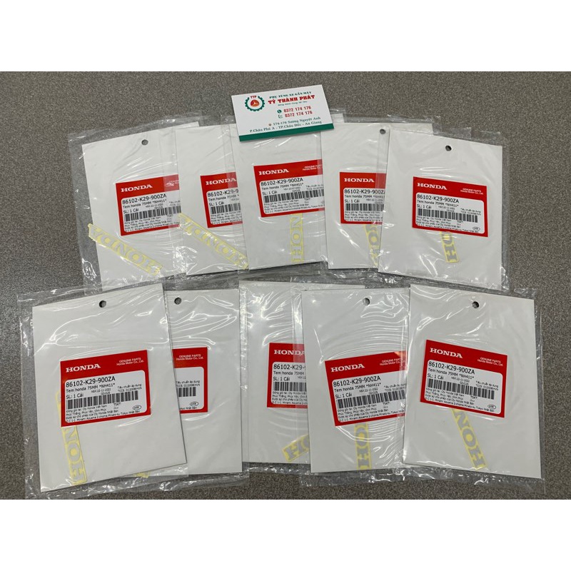 Tem đuôi dè sau SH Mode 75mm  zin honda