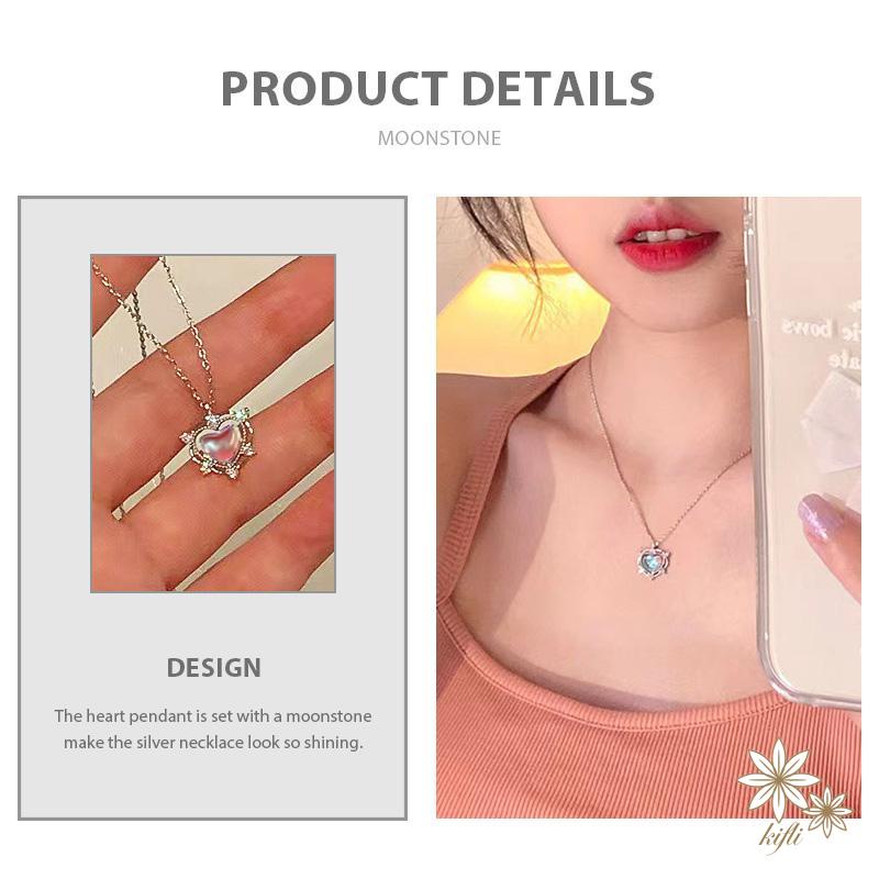 Vòng cổ Mặt Hình Trái Tim Đa Năng Thời Trang Mùa Hè Sang Trọng Ngọt Ngào Cho Nữ