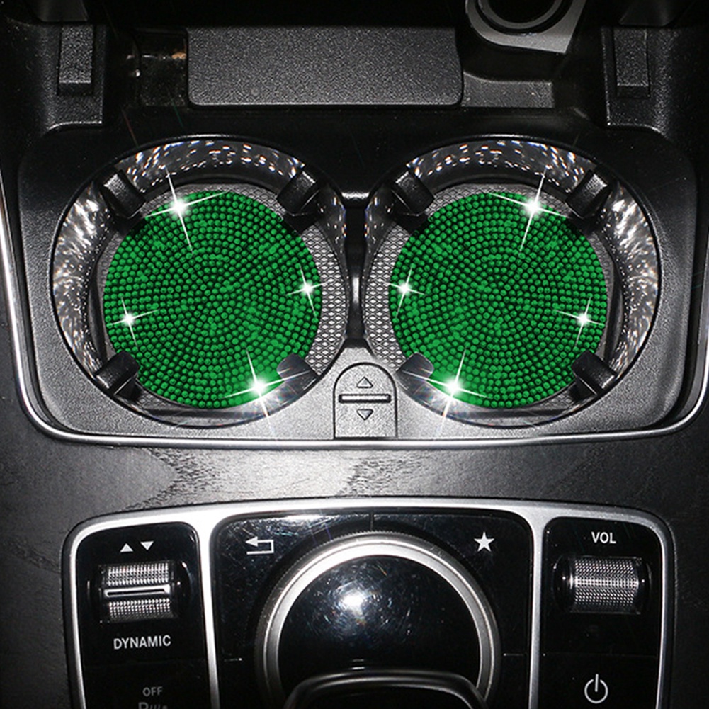 Miếng Lót Cốc Nước Đựng Đồ Trên Ô Tô Đính Đá Nổi Bật Cách Nhiệt Cao Cấp