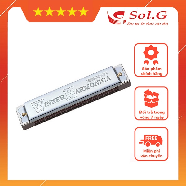 Harmonica tremolo Suzuki Winner 24 lỗ Giành cho người mới tập Phân Phối Nhạc Cụ Chính Hãng SolG