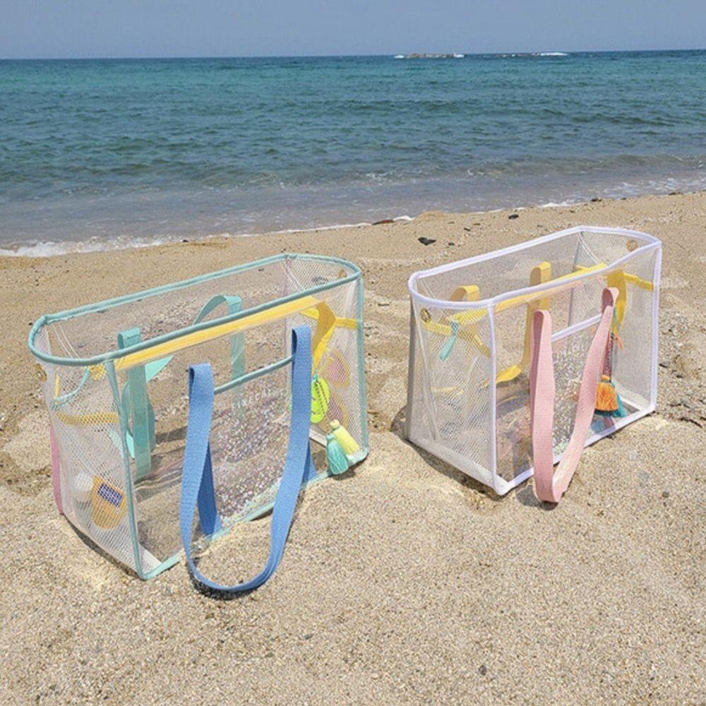 Túi Xách Nhựa PVC Trong Suốt Chống Thấm Nước In Họa Tiết Dễ Thương Dùng Khi Đi Bơi