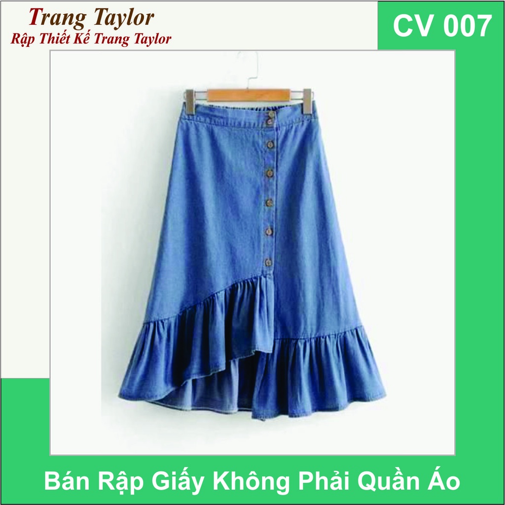 Rập Giấy Chân Váy Nữ CV007 Full Size S-XXL
