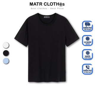 Áo thun đen trơn nam nữ Basic tay ngắn form rộng Unisex