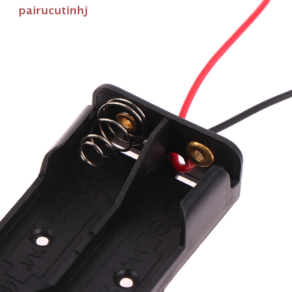 Hộp Đựng Đồ Bằng Nhựa Kích Thước Tiêu Chuẩn AA / 18650 Màu Đen Kèm Dây Dẫn 3V