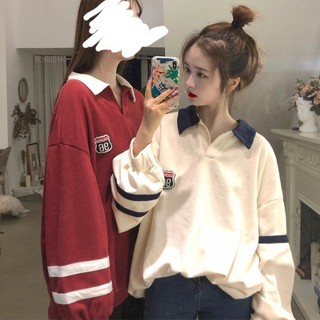 Order 10 ngày_áo sweater cổ polo ulzzang oversize M1939