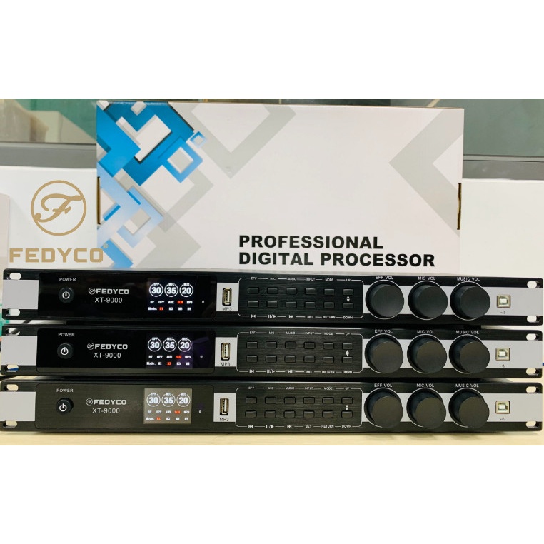Vang số karaoke Fedyco XT-9000, Chống hú rít hiệu quả, Echo Reverb mượt mà