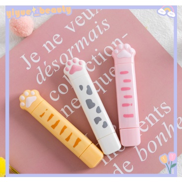 Băng Keo Chỉnh Sửa Móng Vuốt Mèo Hai Đầu Mềm Mại Tươi Tắn Dễ Thương Kèm Băng Keo Hai Mặt diy HB