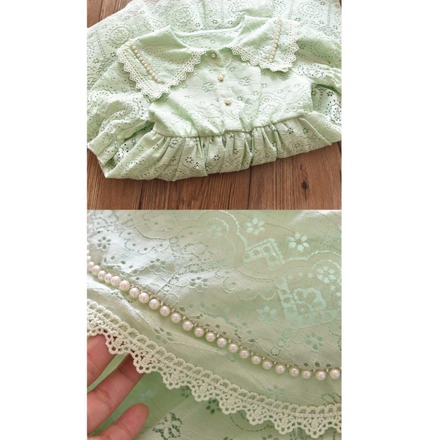 Đầm Cổ Búp Bê Phong Cách Phương Tây Thời Trang Mùa Hè 2023 Mới Cho Bé Gái