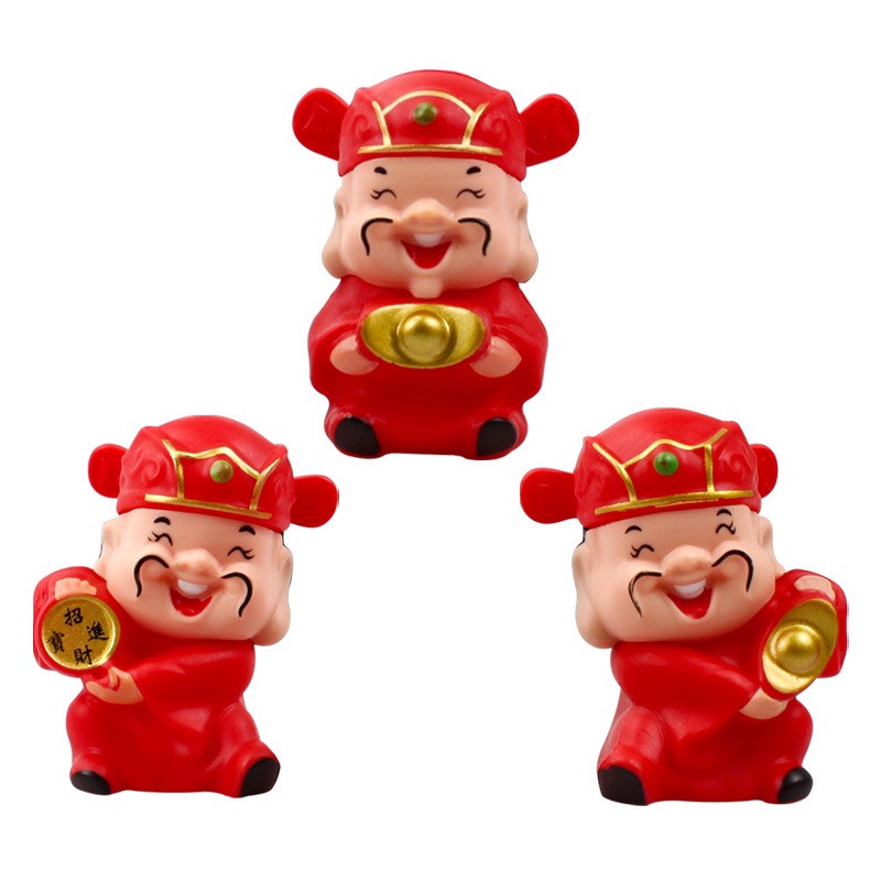 Ông thần tài trang trí bánh kem,trang trí nhà cửa, decor tháp bánh chúc mừng năm mới
