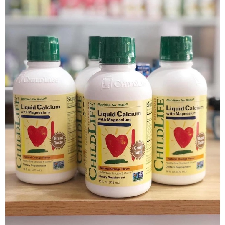 Canxi Childlife Liquid Calcium dạng sữa 473ml