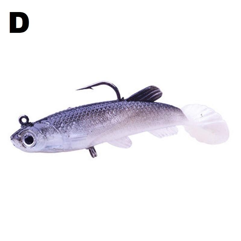 Mồi câu lure cá mềm 3D 2 lưỡi nhiều màu sắc câu cá siêu nhậy - Đồ Câu DHS