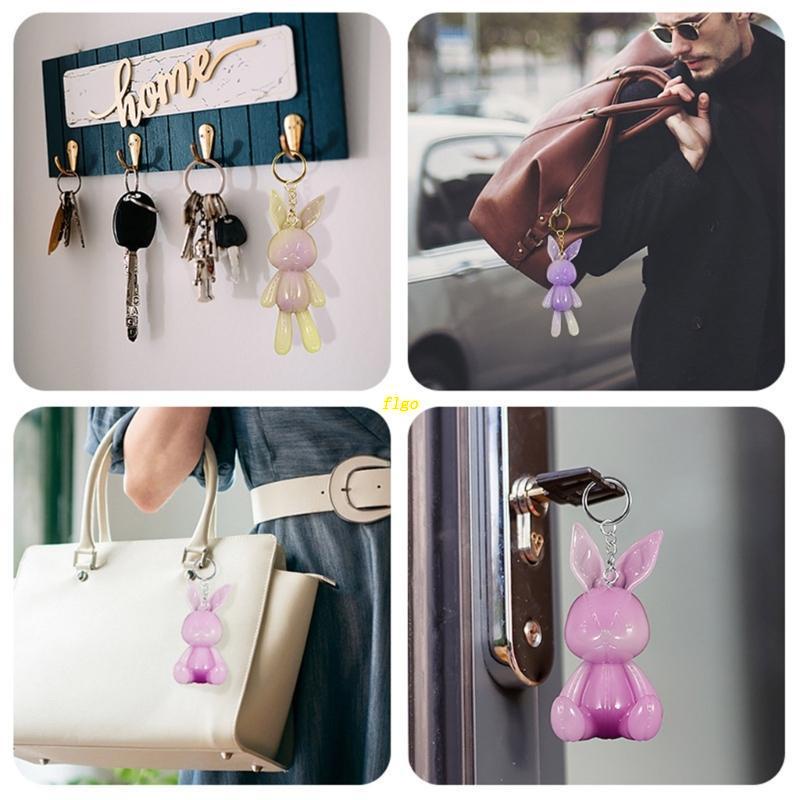 Khuôn Silicone Làm Mặt Móc Khóa Hình Thỏ 3D DIY