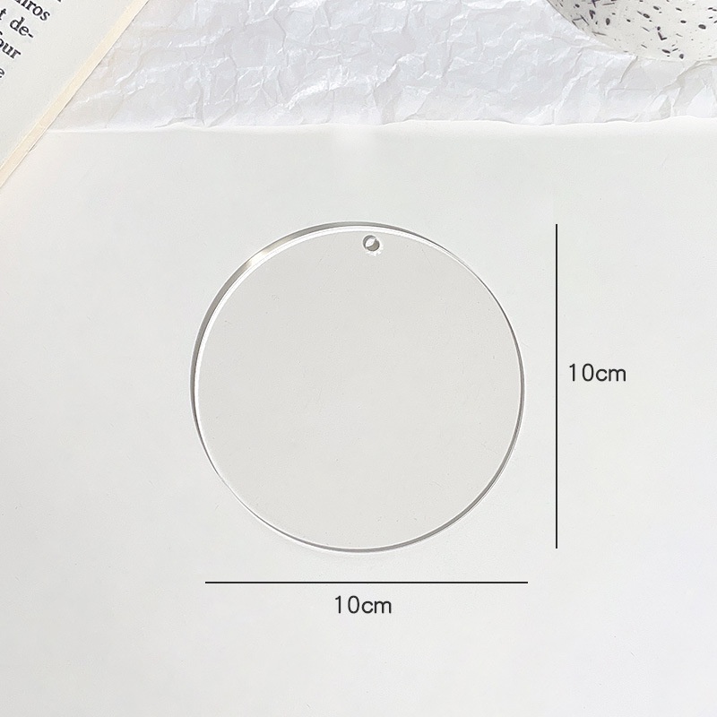 Móc Chìa Khóa Bằng Acrylic Màu Gradient Kích Thước Lớn DIY