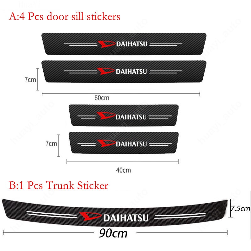 Miếng Dán Cửa Xe Hơi Daihatsu Bằng Sợi Carbon Chống Trầy Xước Tiện Dụng