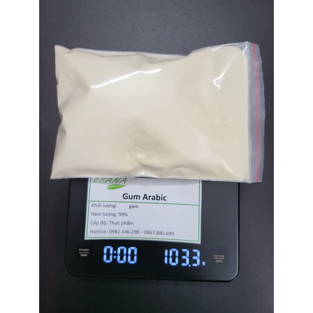 100g Bột Gum Arabic  99% cấp thực phẩm