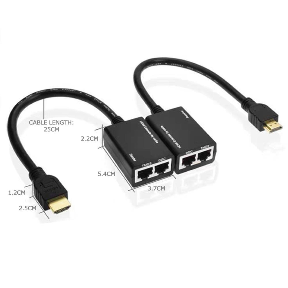 Thiết Bị Chuyển Đổi Tín Hiệu HDMI 1080P Cat5e Cat 6 Ethernet RJ45 Lan 3D TX RX 30M E3Q4 Chuyên Dụng