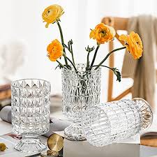 Lọ hoa thủy tinh cao cấp hình trụ dáng ly sang trọng phong cách Bắc Âu