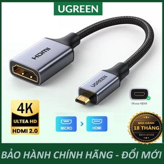Dây chuyển đổi micro hdmi to hdmi dài 20cm ugreen 20134