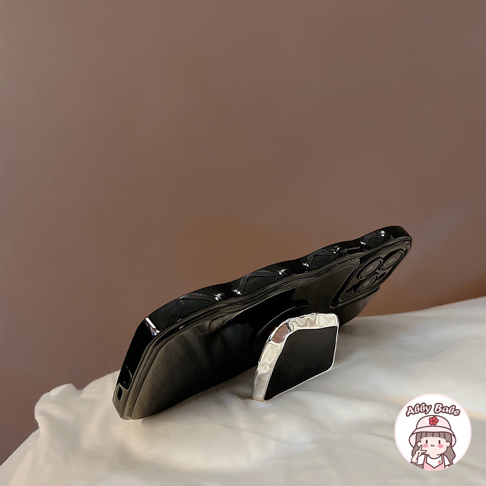 Ốp Điện Thoại TPU Mềm Chống Sốc Có Giá Đỡ Kim Loại 3D Cho IPhone 14 Pro Max 13 12 11 Pro Max