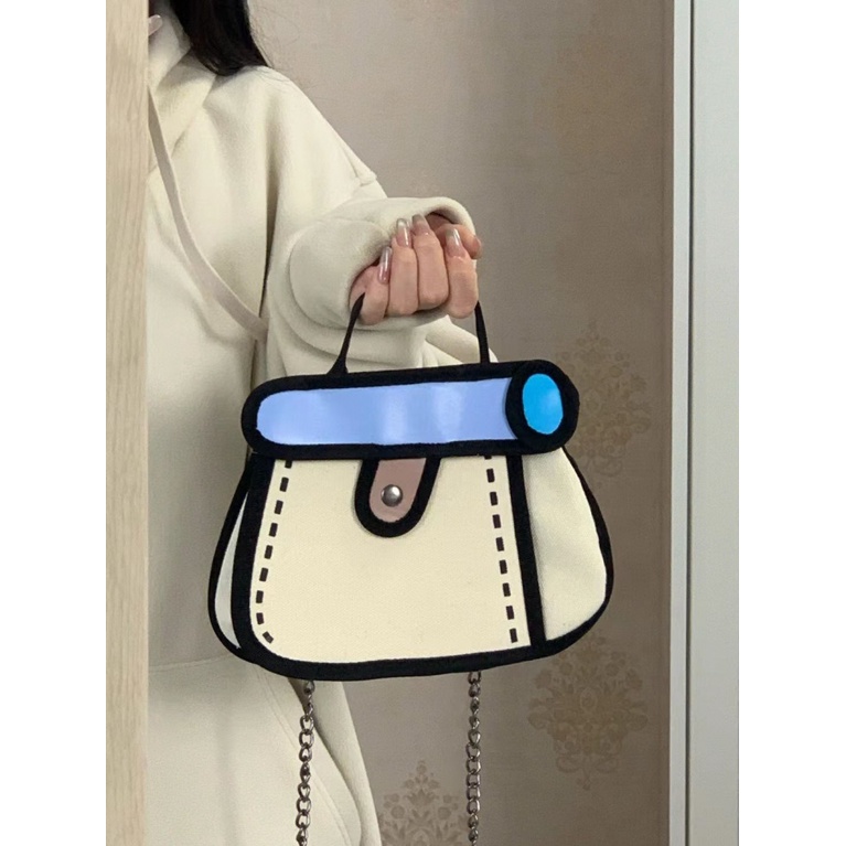 túi nữ Túi Xách Đeo Vai Hình Vuông Kích Thước túi kẹp nách nữ túi xách nữ mini 20 X 18 X 6