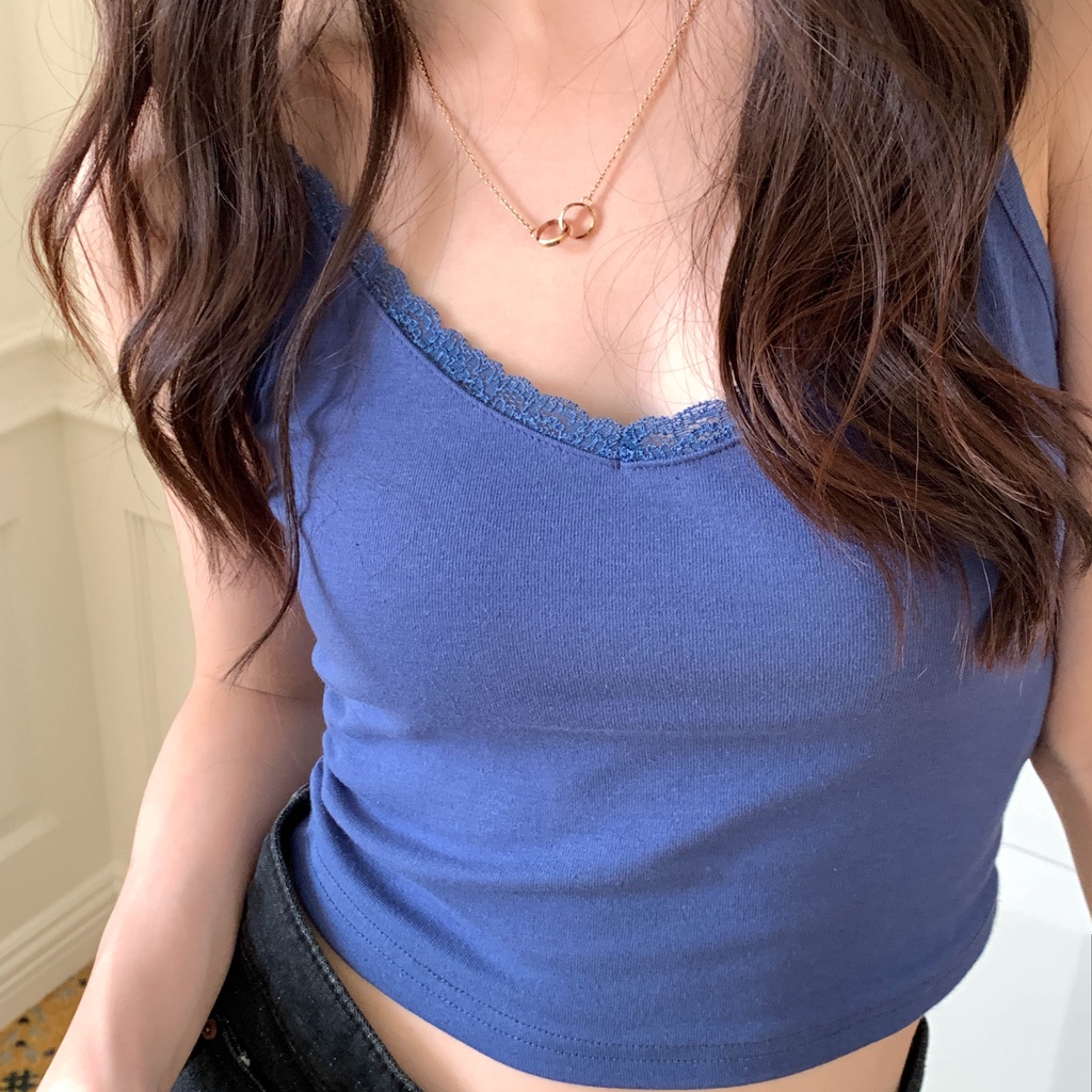 Áo hai dây SUXI họa tiết hoa thời trang xuân hè quyến rũ cho nữ