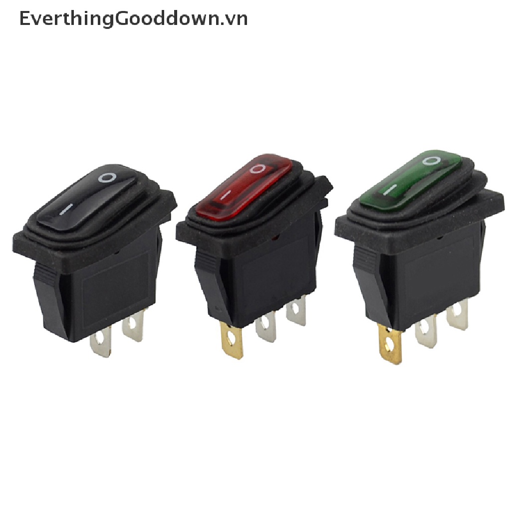 Công Tắc Đòn Bẩy 3 Chấu Chống Thấm Nước Có Đèn LED Cho Tàu Thuyền