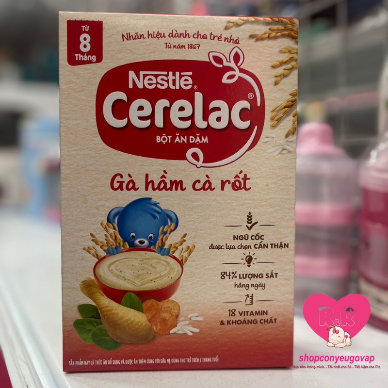 Bột ăn dặm Nestle Cerelac cho trẻ từ 8 tháng - 200g