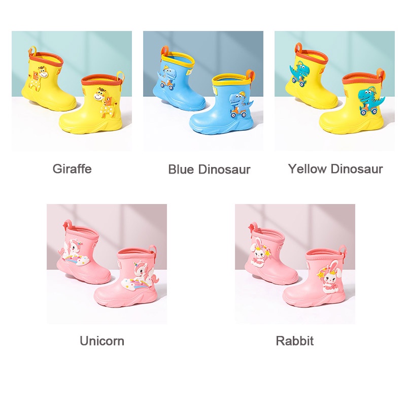 Ủng đi mưa IQ ANGEL chống nước chống trượt họa tiết hoạt hình thời trang dành cho trẻ em