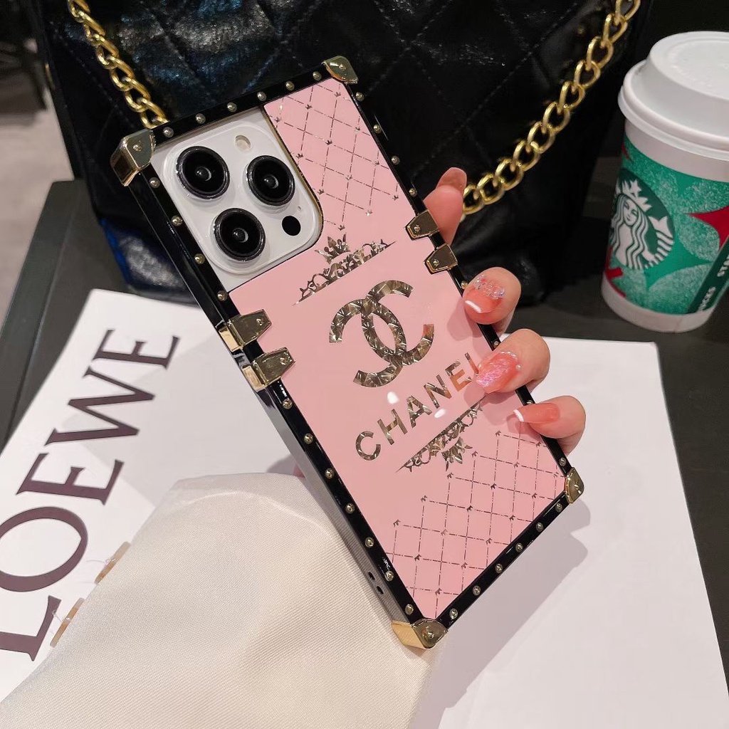 Ốp Điện Thoại Hình Vuông Hình Nhãn Hiệu Samsung Galaxy S23 + S22 + S21 + S20 + Note 20 Ultra 5G Note 10 + Plus Note 9 8 S21 S20 FE