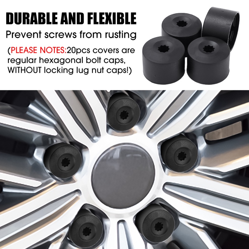 Set 20 Nắp Đậy Đai Ốc Bánh Xe Hơi Volkswagen Chống Bụi Bẩn Kèm Dụng Cụ Tháo Gỡ
