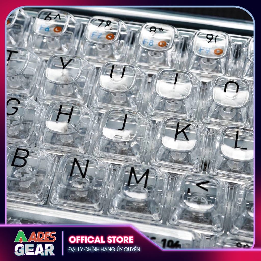 ✔️ Bàn Phím Cơ Không Dây Lofree Phiên Bản 1% Transparent ✔️ Trong Suốt  Đèn LED ✔️ BH 12 Tháng