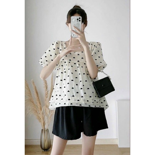 Bộ Đũi Hoạ Tiết Tim Cho Bầu Siêu Xinh Mã HH8