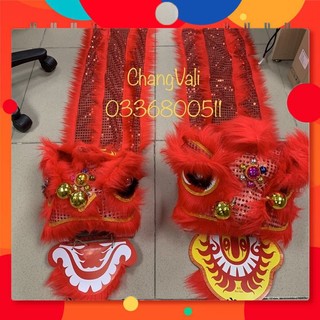 Đầu lân sư tử loại đẹp có đuôi kim sa,có đèn nhấp nháy : khosi