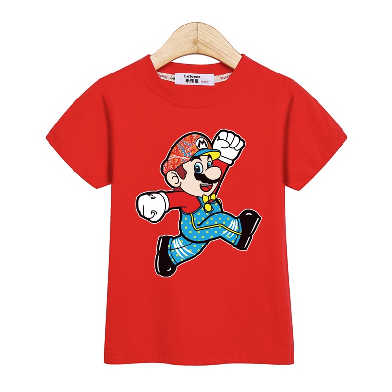 Áo Thun In Hoạt Hình Super Mario Bros Thời Trang Đáng Yêu Dành Cho Trẻ 2023