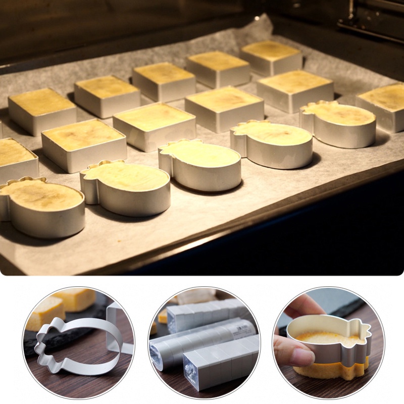 Set 10 Khuôn Nhấn Làm Bánh Quy Đa Năng Tiện Dụng Hình Quả Dứa Xinh Xắn