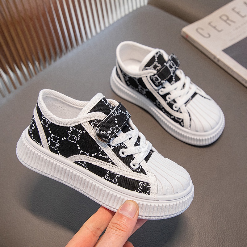 Giày Thể Thao Vải canvas Đế Mềm Thoáng Khí Cho Bé