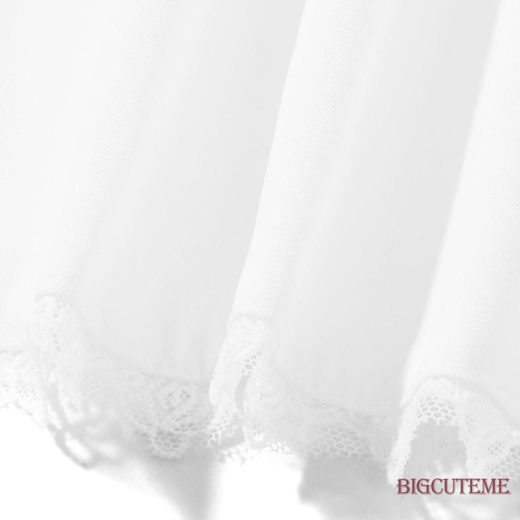 [] Áo Tank Top Không Tay Màu Trơn Cài Nút Xuống Cổ Ren Mùa Hè Cho Nữ