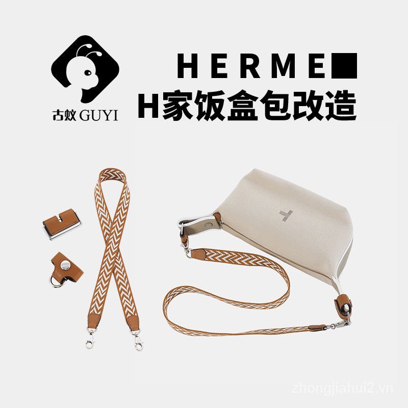 Guyi guyi Kelly H Túi Hộp Cơm Trưa Đeo Vai Bằng Da Bò Có Dây Đeo Bản Rộng Đựng Rau Củ Quả