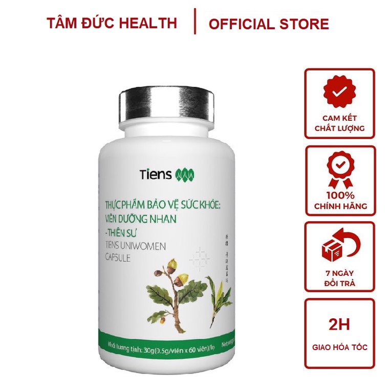 Viên Dưỡng Nhan Thiên Sư nữ hoàng thảo dược dưỡng nhan, kéo dài tuổi xuân hộp 60 viên