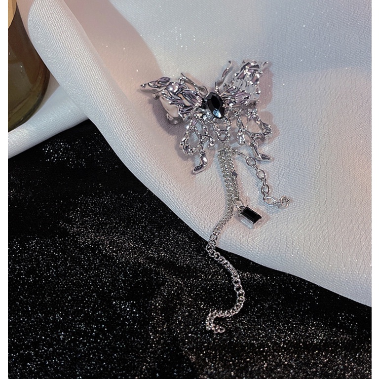 Ghim Cài Áo Hình Bướm Tua Rua Phong Cách Hàn Quốc Cá Tính