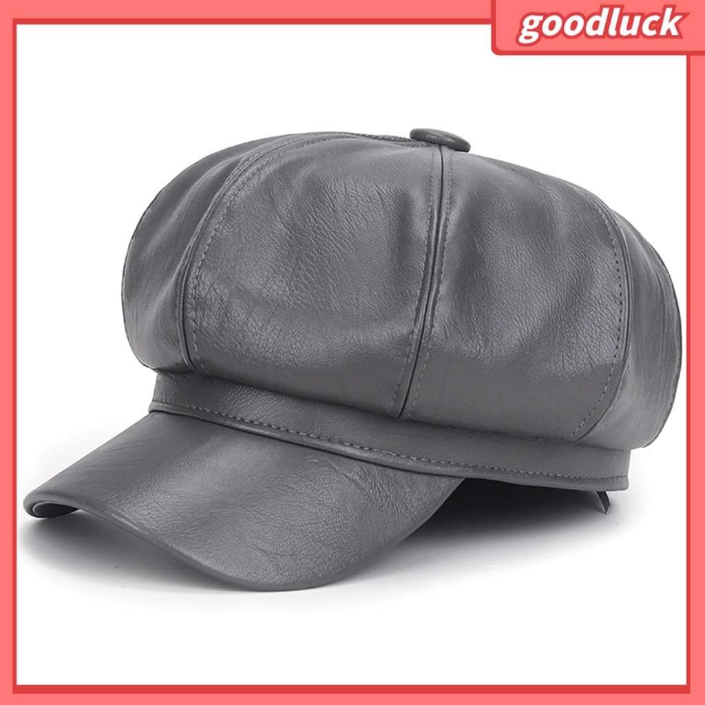 |Đồ Chơi GODK GODK Độc Đáo| Mũ Beret Giả Da Đính Bát Giác Có Thể Điều Chỉnh Kích Cỡ