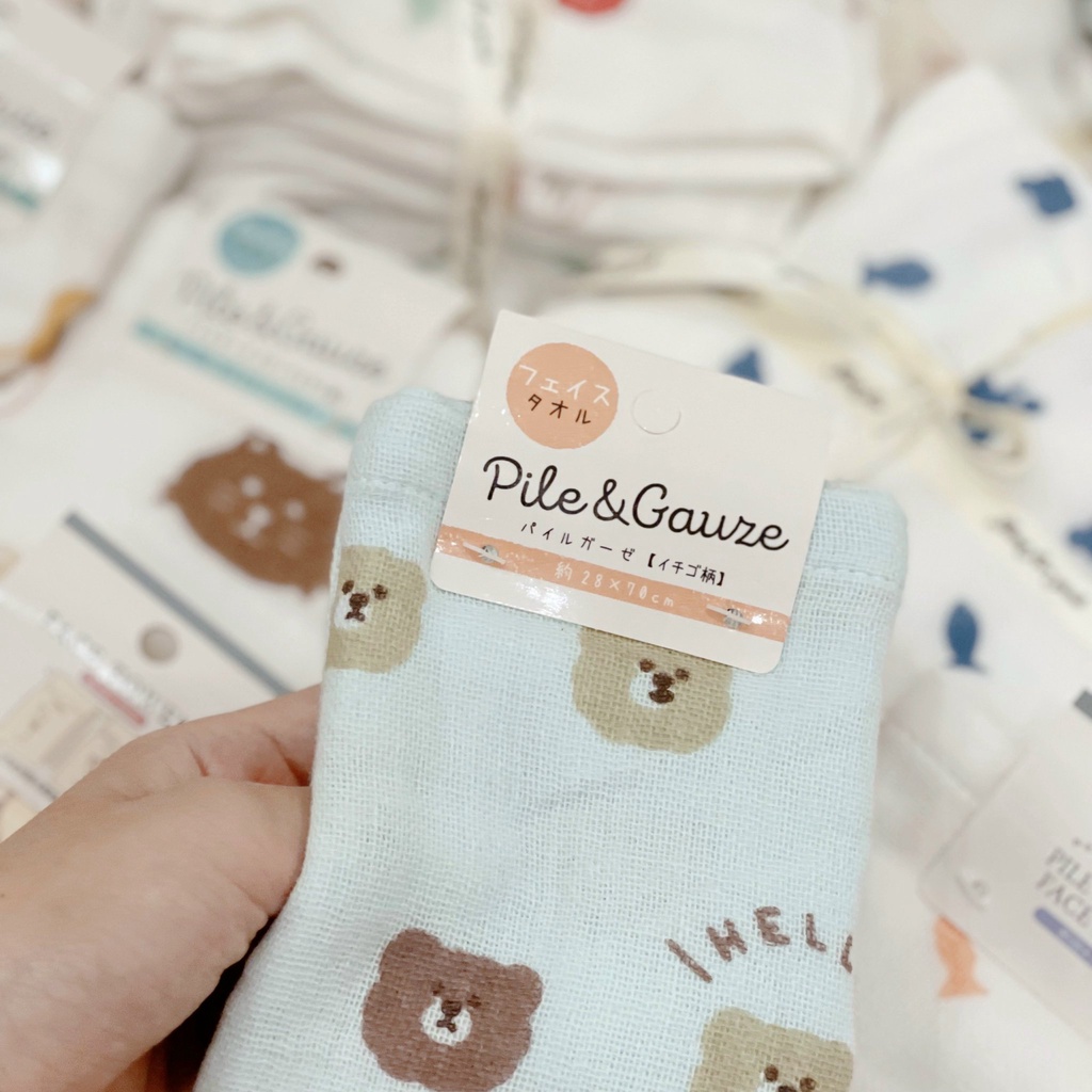 SET 4 KHĂN TẮM, KHĂN MẶT XÔ 100% ORGANIC COTTON PILE &GAUZE XUẤT XỊN