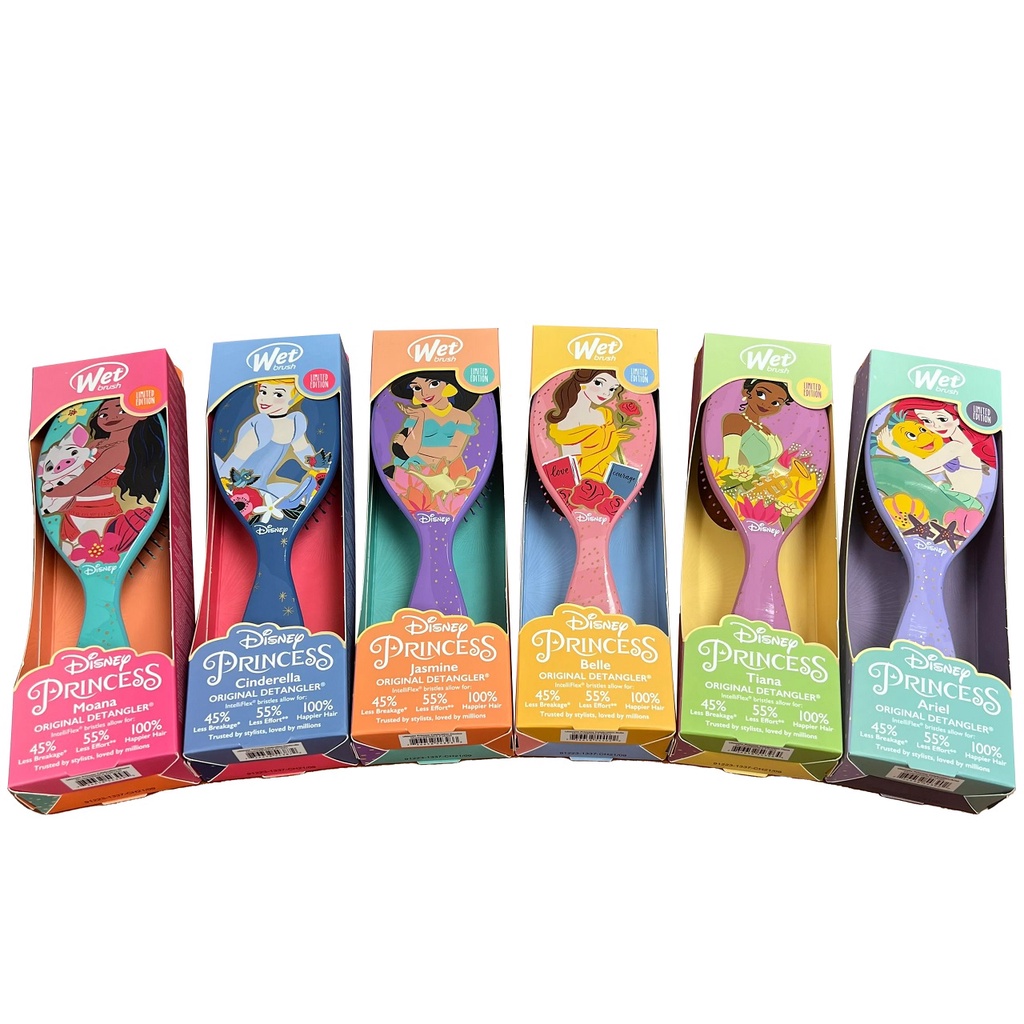 Lược WetBrush Original Detangler Ultimate Princess Celebration gỡ rối chống rụng tóc siêu sướng