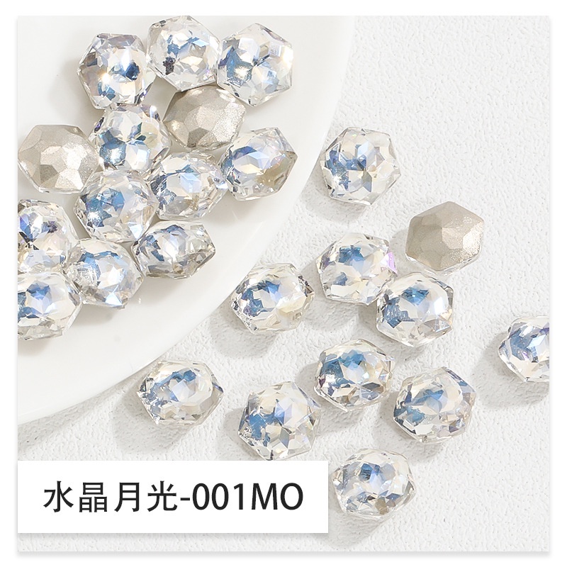 Hộp Phụ Kiện Đá Lục Giác Đính Trang Trí Móng Tay