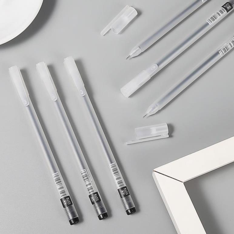 Bút gel vỏ nhám ngòi 0.5mm bút bi nước nhanh khô cao cấp bút mực gel viết trơn văn phòng phẩm
