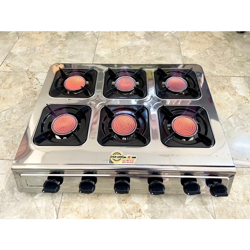 BẾP GAS 6 LÒ HỒNG NGOẠI
