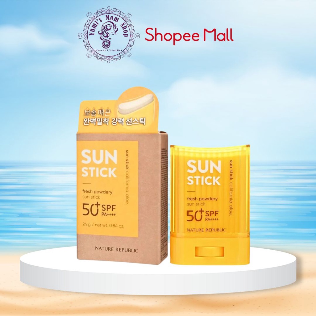 Sáp chống nắng Nature Republic California Aloe Fresh Powdery Sun Stick SPF50+PA+++ 24g