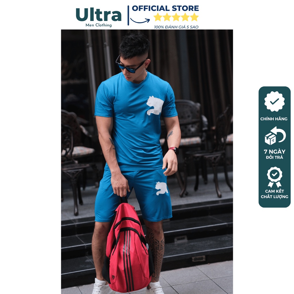 Đồ bộ thể thao nam mùa hè Adidas Hàng Hiệu Ultra Men UM14 Bộ quần áo nam cộc tay mặc nhà phom chuẩn hàng xịn đẹp 2023