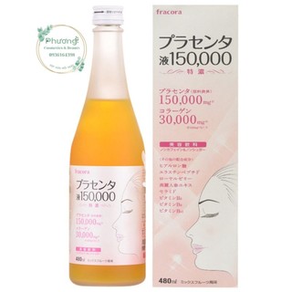 Nước uống collagen nhau thai cừu fracora placenta 150.000mg nhật bản chai 480ml