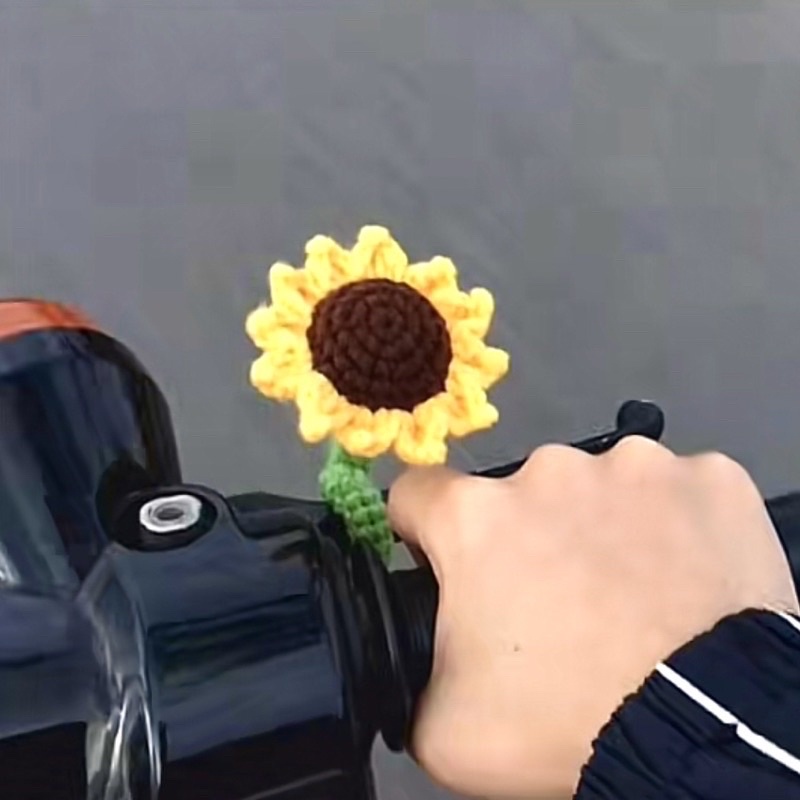 Hoa hướng dương mini cài xe handmade